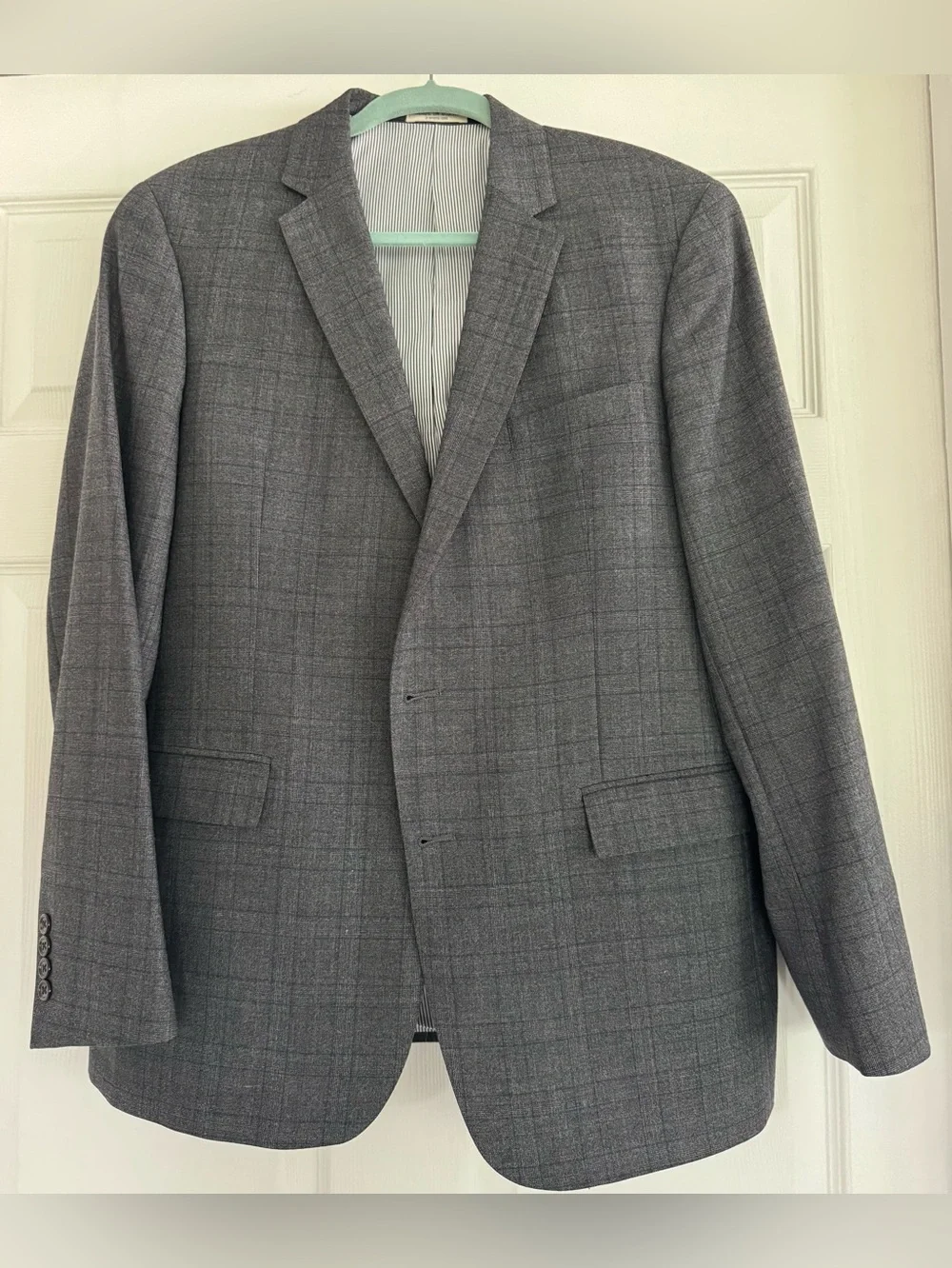 Todd Snyder Mayfair Fit 3 Piece Wool Plaid Suit Gray 42R Made in USA